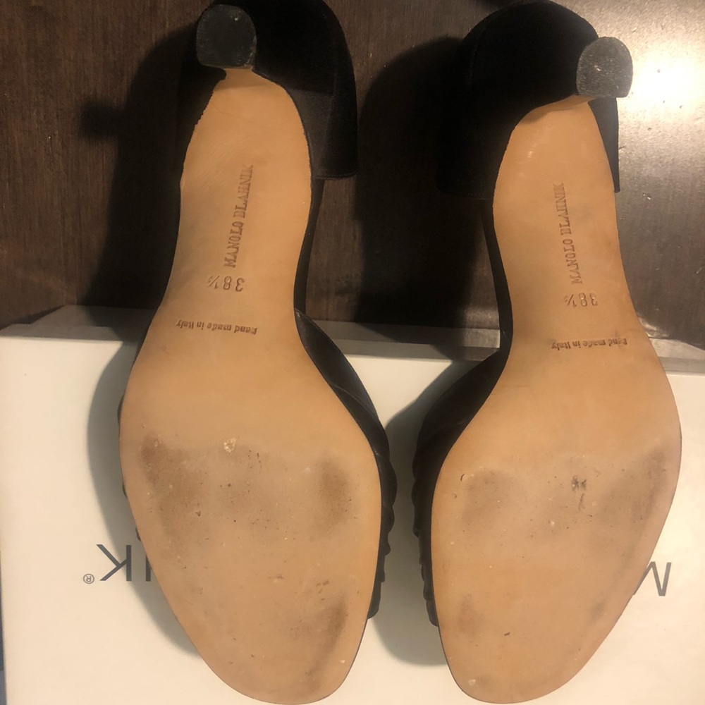 Satin D’Orsay Pumps w/ Crystals — size 38.5 - Picture 4 of 6